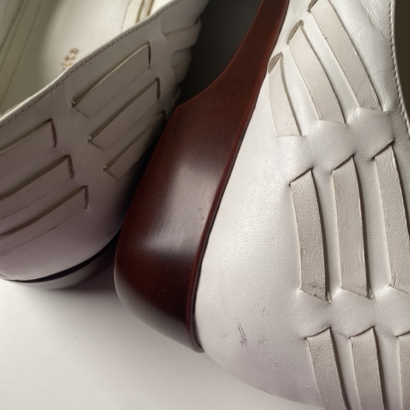 Women's white heeled flats open toe - Picture 13 of 13